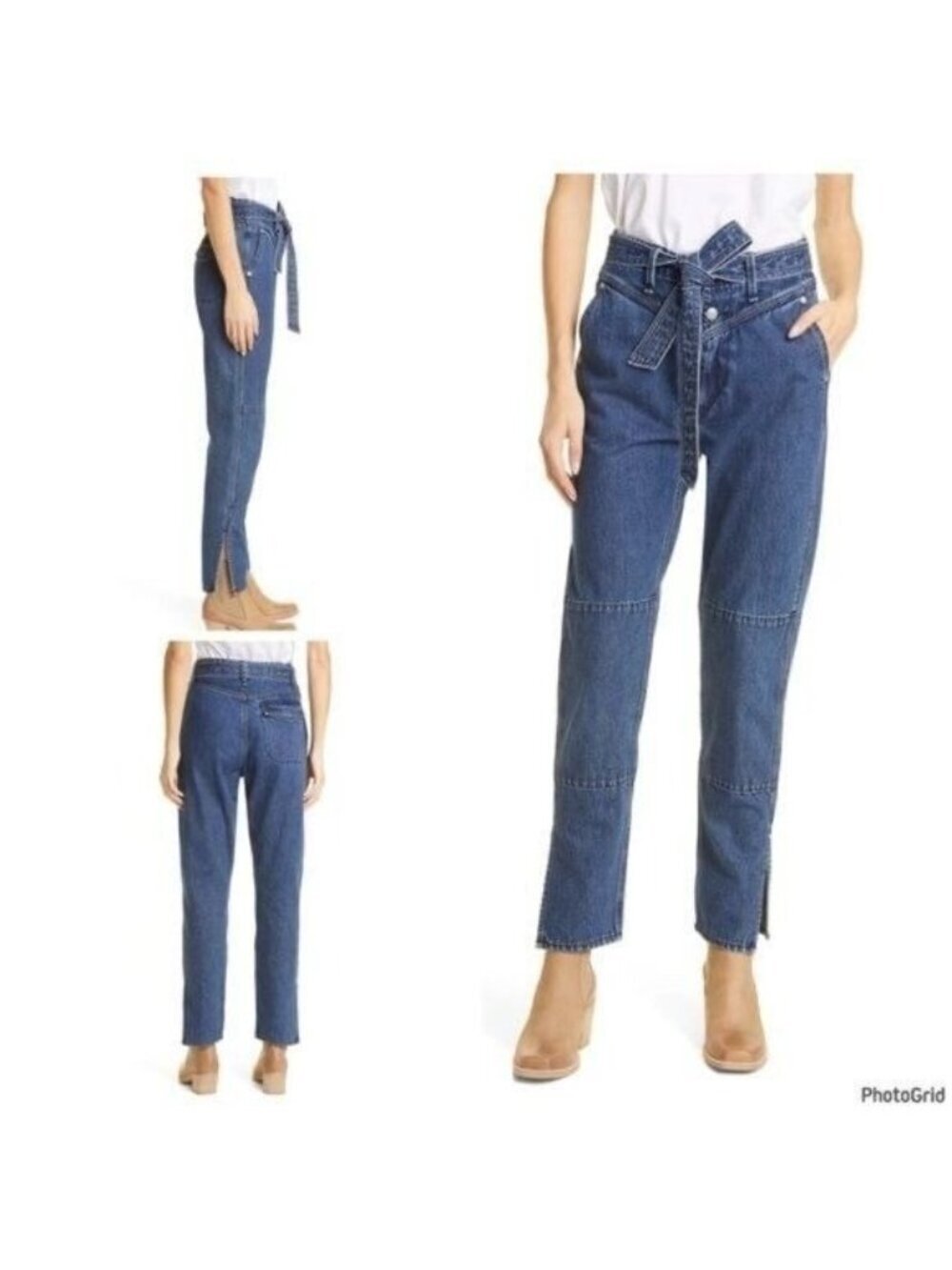 Rag & Bone Size 27  Mia Yoke Straight Leg Jeans belts tie at waist clean Vincent